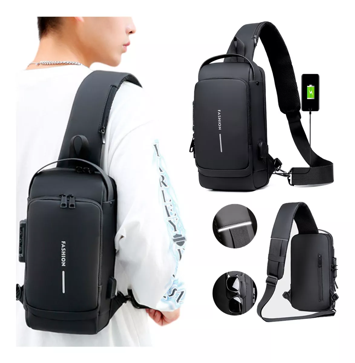 Bolso Antirrobo Impermeable Morral USB®